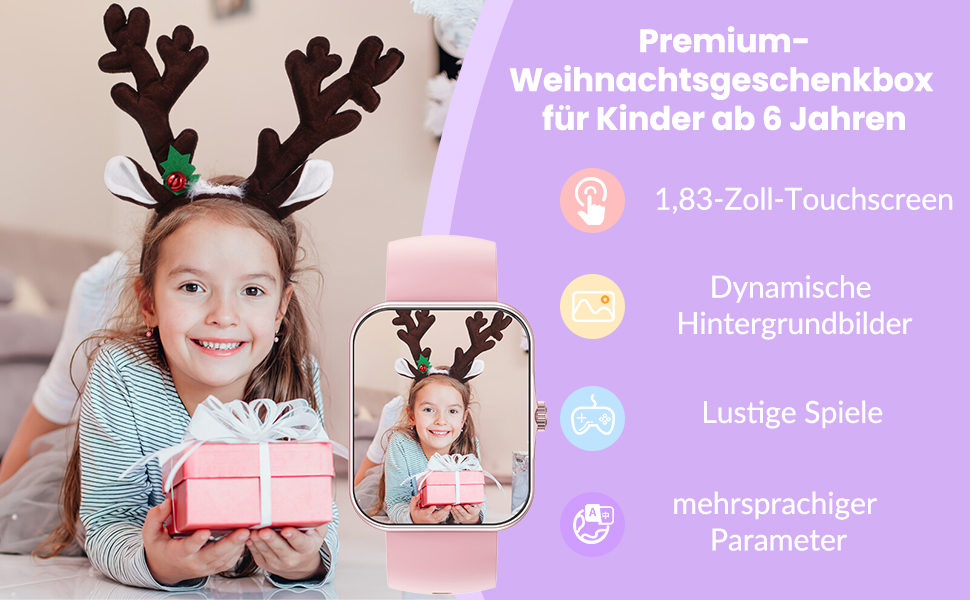 Дитячий розумний годинник Smartwatch для спорту та фітнесу, 1.83