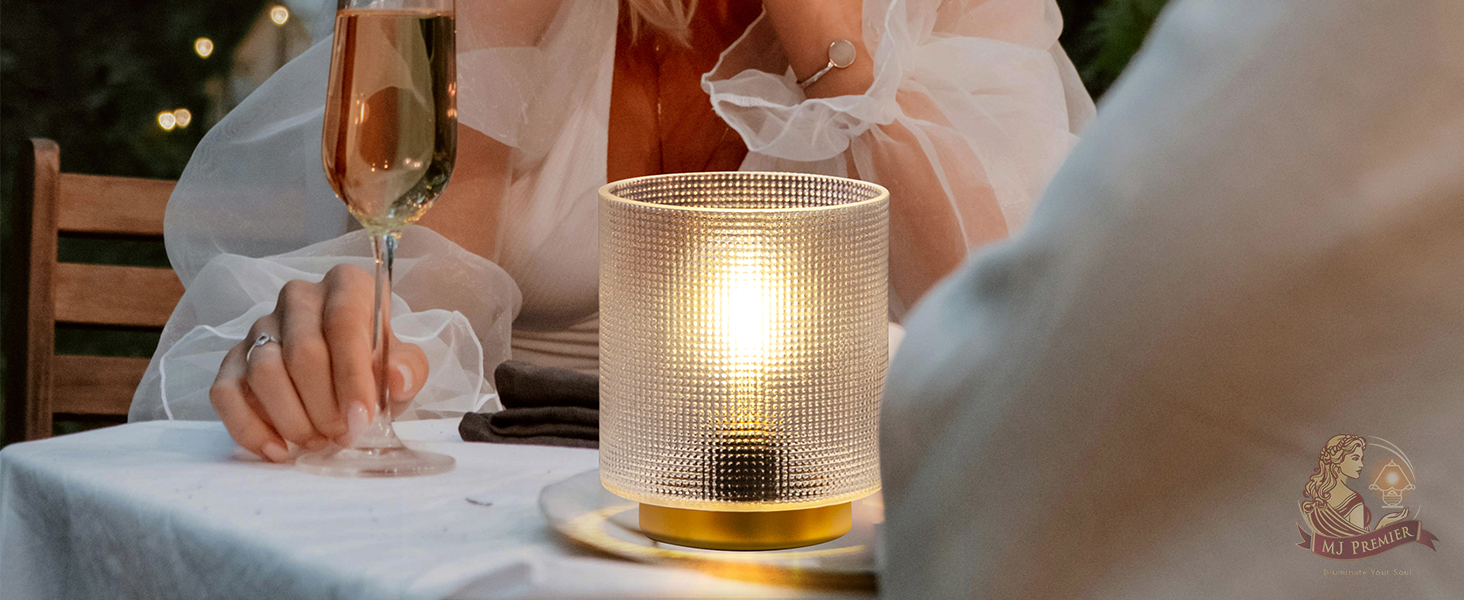 Бездротова настільна лампа з таймером, вінтажний дизайн, скло, LED, для дому та вулиці, сірий колір, розмір L