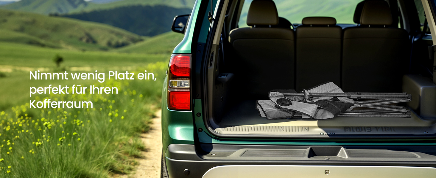 Крісло туристичне SONGMICS з підсклянником, складне, до 205 кг, сіре (шалений камінь)