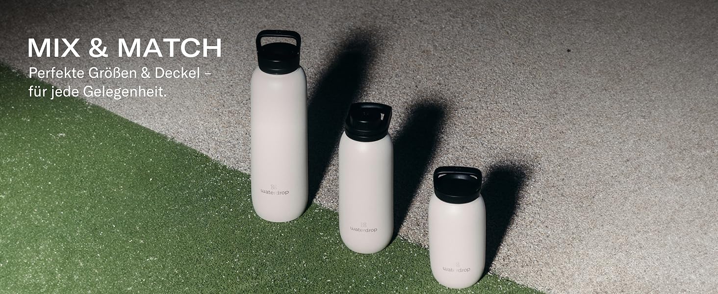 waterdrop® All-Purpose Thermos Flask 1L, insulated stainless steel drinking bottle, 24h cold - 12h hot, leak-proof & shatterproof