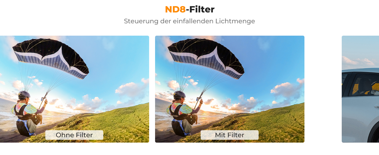 ND фільтри K&F Concept для DJI Osmo Action 4/5 PRO - набір ND8, ND16, ND32, ND64, HD скло