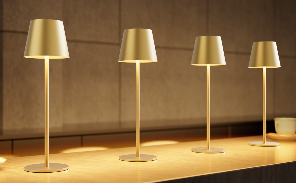 LED настільна лампа K-Bright з регулюванням яскравості, акумуляторна, бездротова, 3000K/4000K/6000K, 3 колірні температури, USB-C, IP54, чорна
