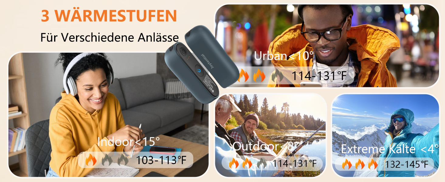 Електричний грілка для рук та кишень, 10000mAh, 2-в-1, портативний, магнітний, 3 режими нагріву, багаторазовий, для активного відпочинку, кемпінгу, подарунок для жінок та чоловіків, чорний