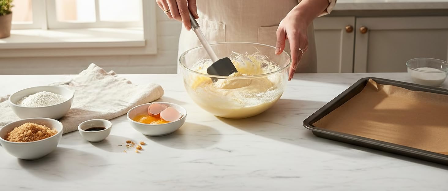 Силіконовий вінчик для збивання з лопатками, нержавіюча сталь 18/10, антипригарне покриття, безпечний для сковород, ергономічна ручка, ідеально підходить для змішування, збивання та перемішування, 27.9 см, червоний