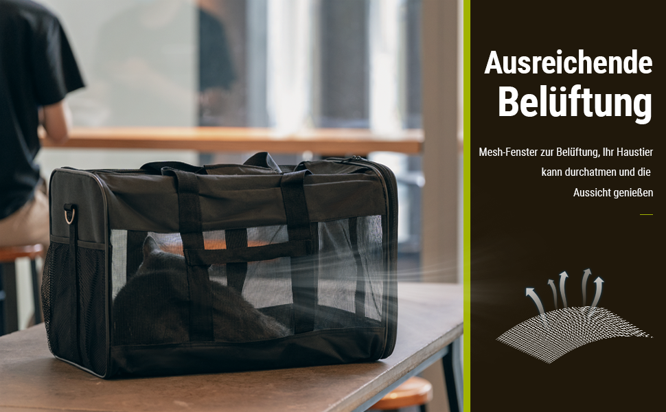 Транспортна переноска для собак та котів HITSLAM (M) Чорна, розкладний бокс, для подорожей, авіалінії