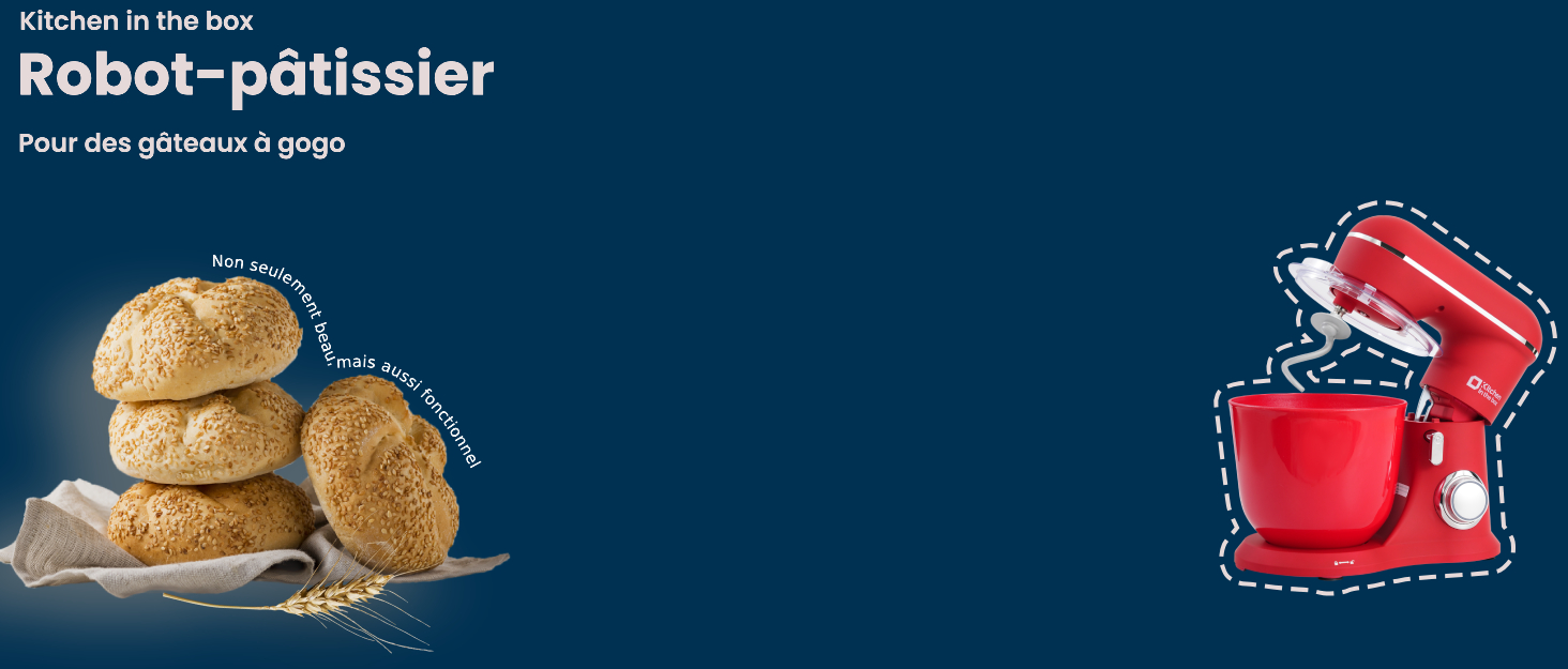 Кухонний комбайн Kitchen in the box: 6 л, 1300 Вт, 10+ швидкостей, з набором насадок (крюк, віночок, гак)