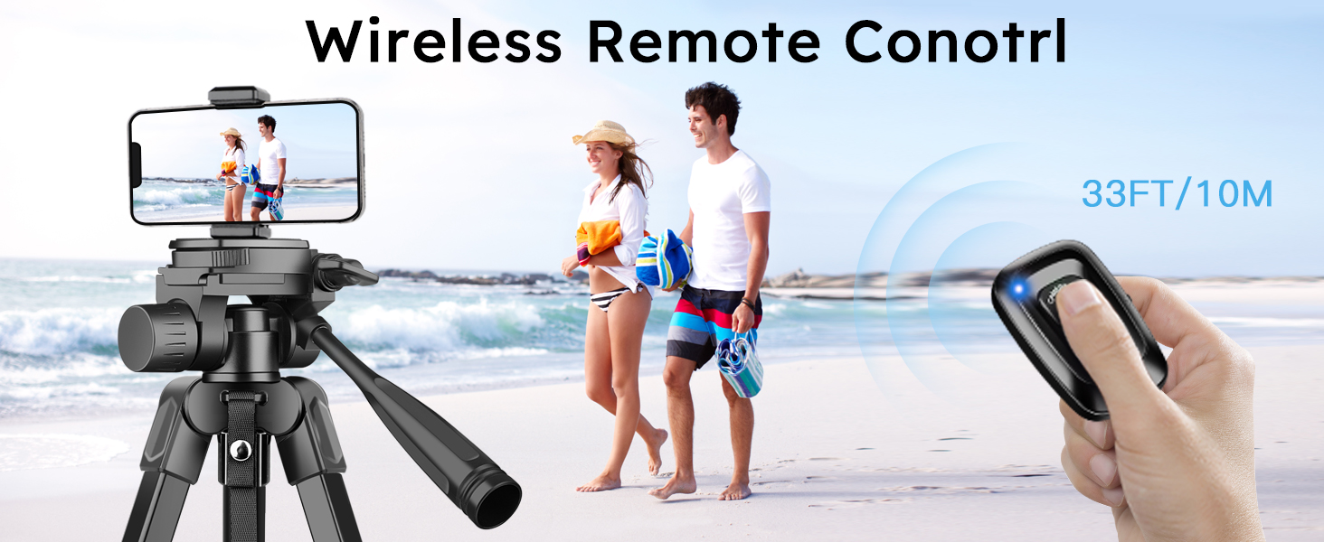 Штатив для камери JOILCAN 81'/206cm: штатив для смартфона з пультом, тринога з алюмінію для DSLR Canon Nikon, легкий туристичний штатив