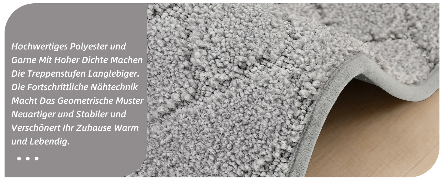 Килимки на сходи BEQHAUSE антиковзні, 22x70 см, сірі (15 шт.) - для дітей, літніх людей, домашніх тварин, машинне прання