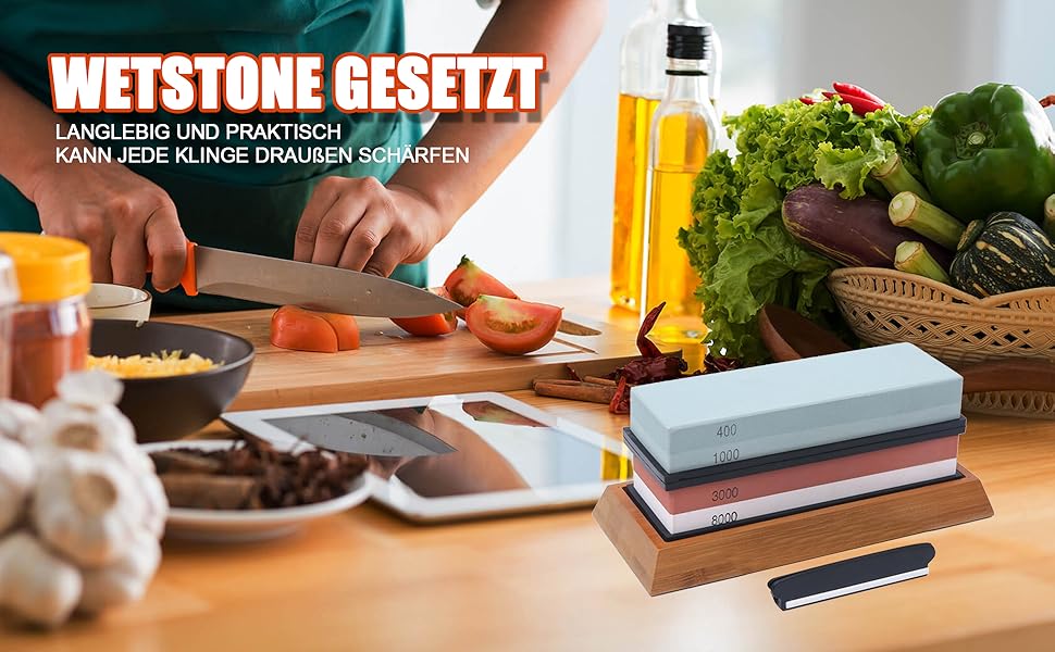 Набір інструментів Kavolet для шліфування та полірування, 400/1000, 3000/8000, з бамбуковою основою та регулюванням кута