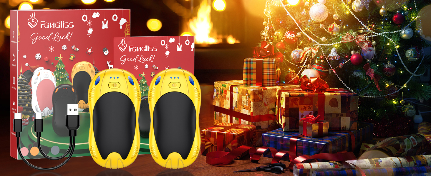 Електричні грілки для рук з акумулятором 10000mAh, 2 шт., з двостороннім нагрівом, USB, 3 режими, для кемпінгу та активного відпочинку