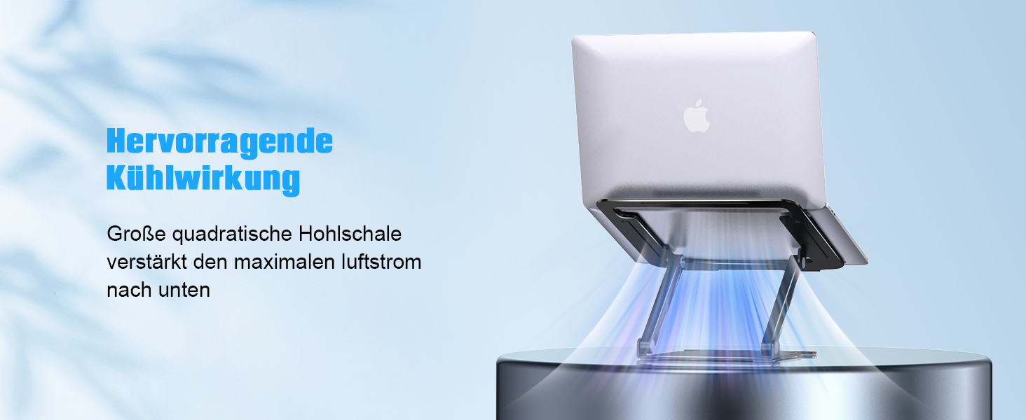 Підставка для ноутбука Glangeh з алюмінію, ергономічна, регульована висота, для MacBook, Dell, HP, 10-16