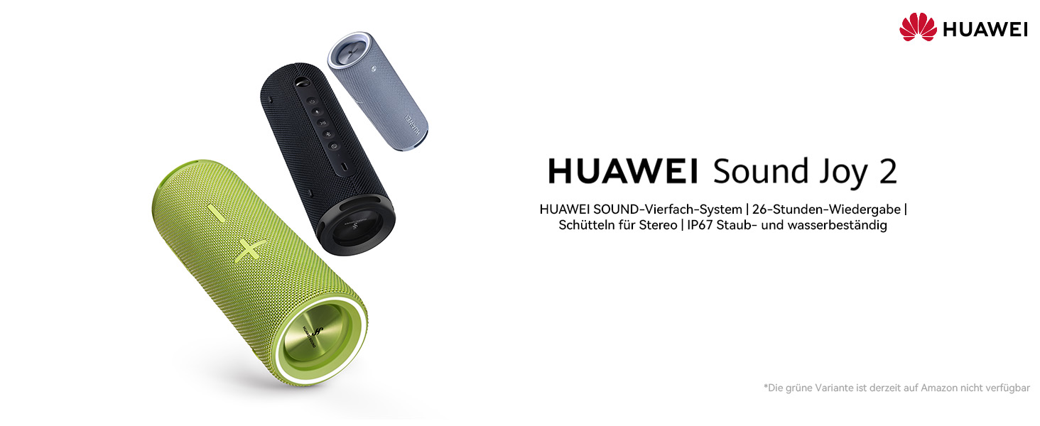 HUAWEI Sound Joy 2: Портативна Bluetooth колонка, IP67, стереозвук, чорна