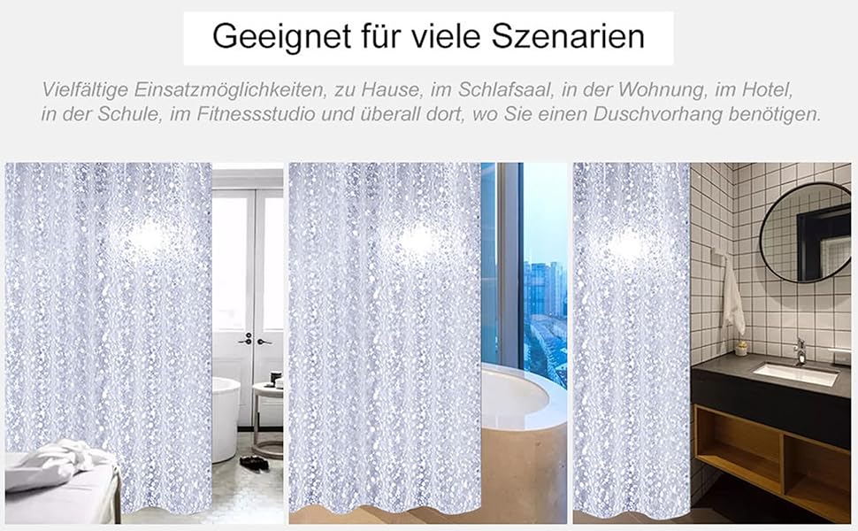 Штора для душу миюча Peva 300x200 см в білу крапку, антигрибкова, прозора для ванної кімнати