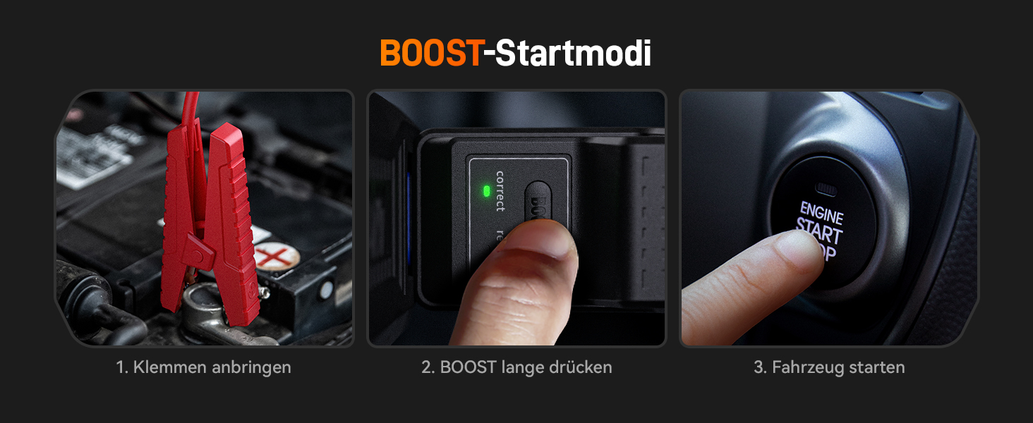 WOLFBOX 4000A: Портативний пусковий пристрій з компресором 160PSI, 12V, 65W, 88.8Wh для бензинових/дизельних двигунів, LED-ліхтар, кабелі для підключення