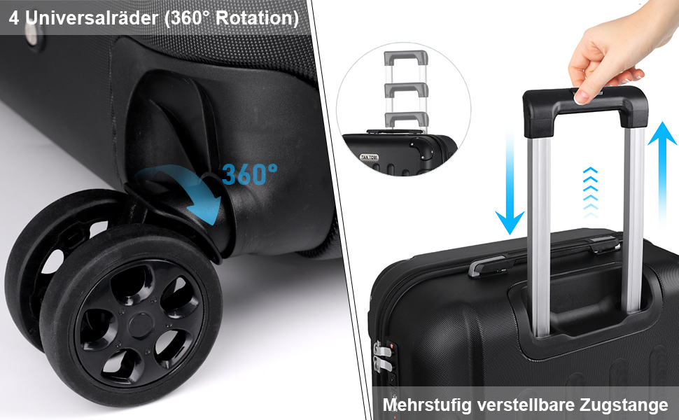Чемодан ручної поклажі TANTOMI: жорсткий, з кодовим замком, телескопічною ручкою, темно-сірий, M