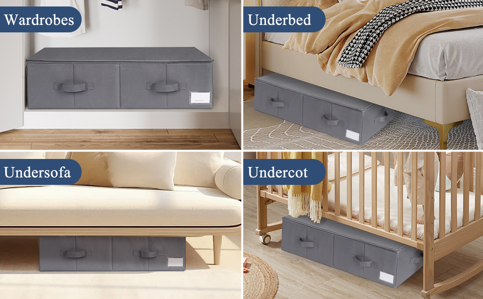 Комод-органайзер для постільної білизни Lannvan (2 шт.), 70x41x18 см, бежевий/сірий