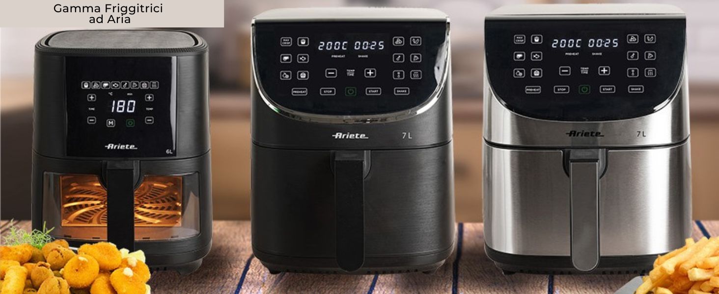 Фритюрниця аерофрі Ariete 4633 4L, 1400 Вт, 9 програм, чорна