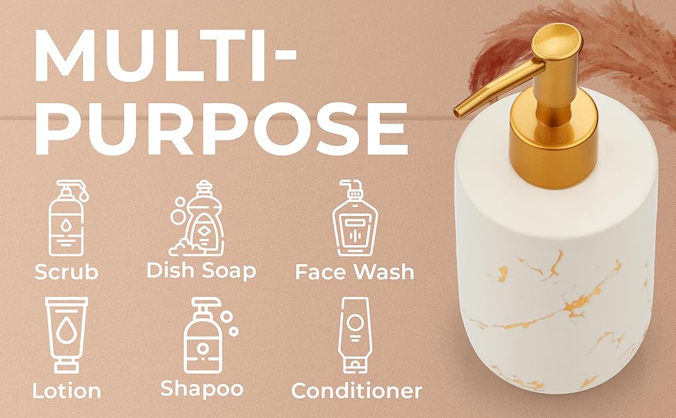 Дозатор для мила JJ PRIME, 400 мл, чорний, кераміка, для кухні та ванної кімнати