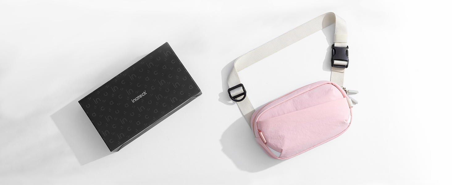 Сумка на пояс Inateck X-Mini, 1.5 л, RFID захистом, для подорожей, спорту, туризму (Рожева)