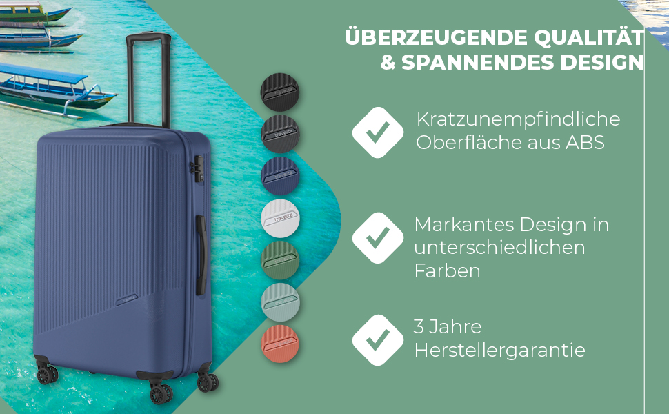 Чохол-валіза Travelite Bali 67 см, 65 літрів, блакитний. Валіза з ABS-пластику з TSA-замком. Розмір M