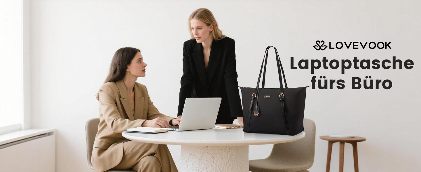 Сумка для ноутбука LOVEVOOK жіноча велика шопер для роботи, університету, школи (15.6 дюймів, синя)