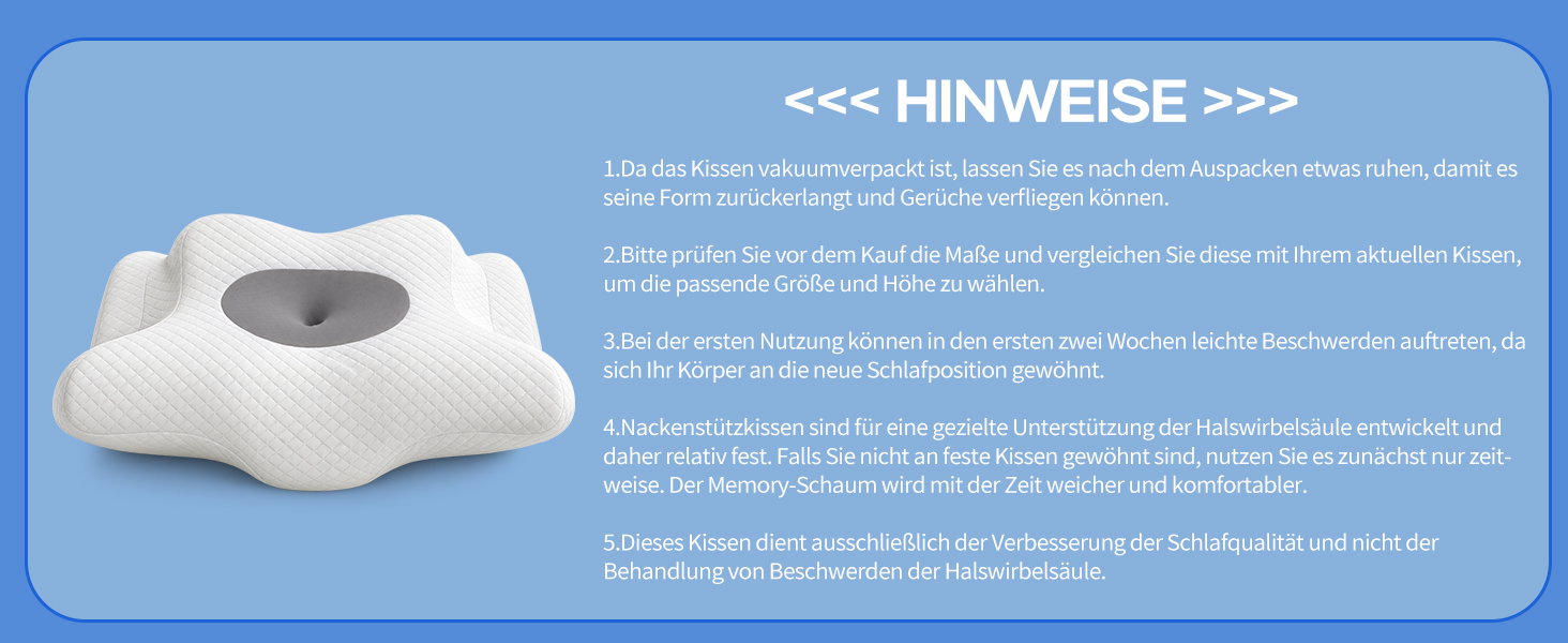Ергономічна ортопедична подушка для шиї та голови з ефектом пам'яті (Memory Foam), 2-в-1, зі знімним чохлом, сіра, 62 x 39 x 11/13 см