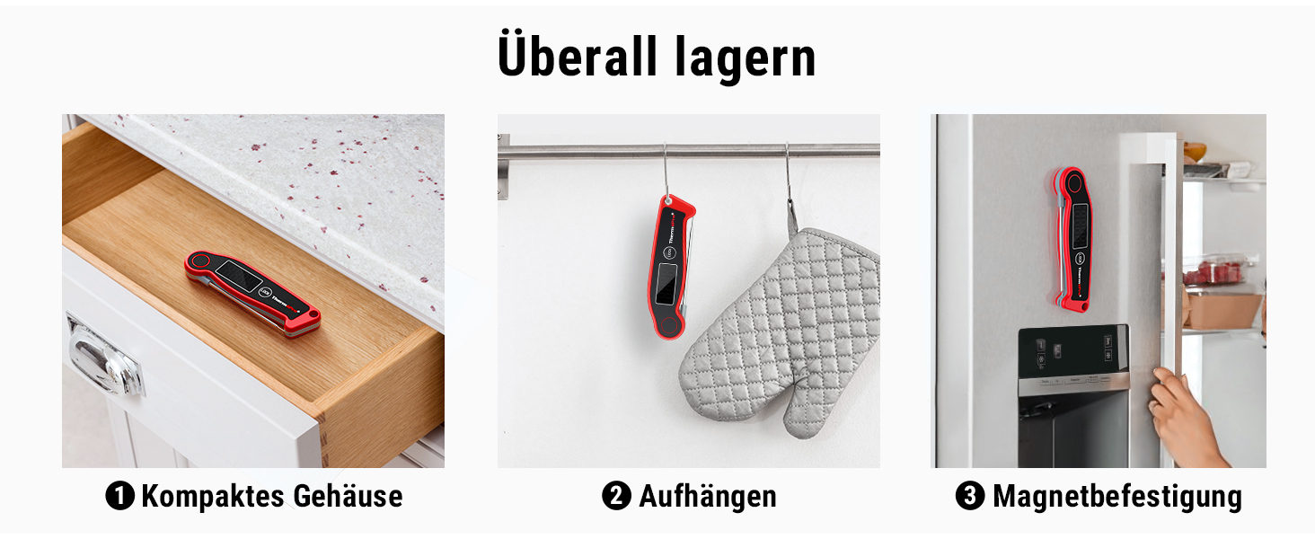 Термометр для м'яса ThermoPro TP19 IP65 вологостійкий ±0.5℃, LCD, для приготування BBQ, вина, жарки