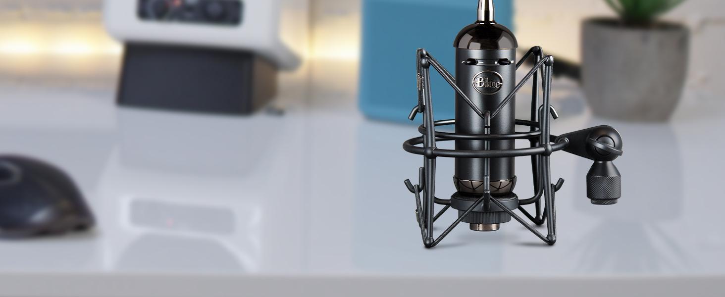 Мікрофон Blue Blackout Spark SL XLR з підставкою, конденсаторний, для запису, стрімінгу, подкастів, YouTube - чорний