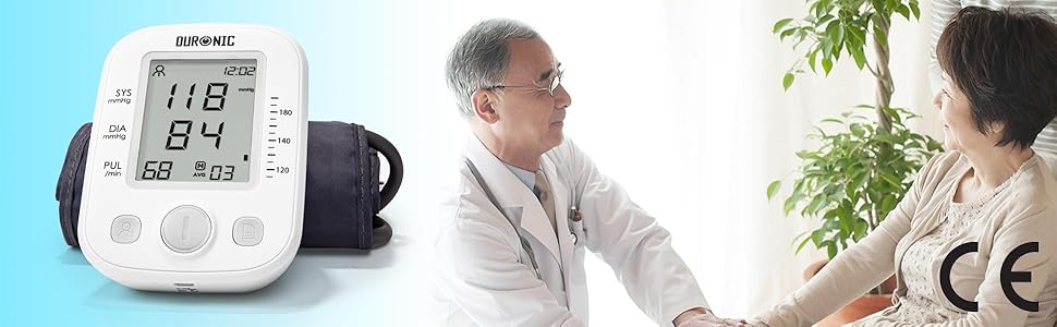 Тонометр Duronic BPM200 з визначенням аритмії | Автоматичний тонометр на плече | Розмір манжети 22-36 см | Працює від AAA батарейок
