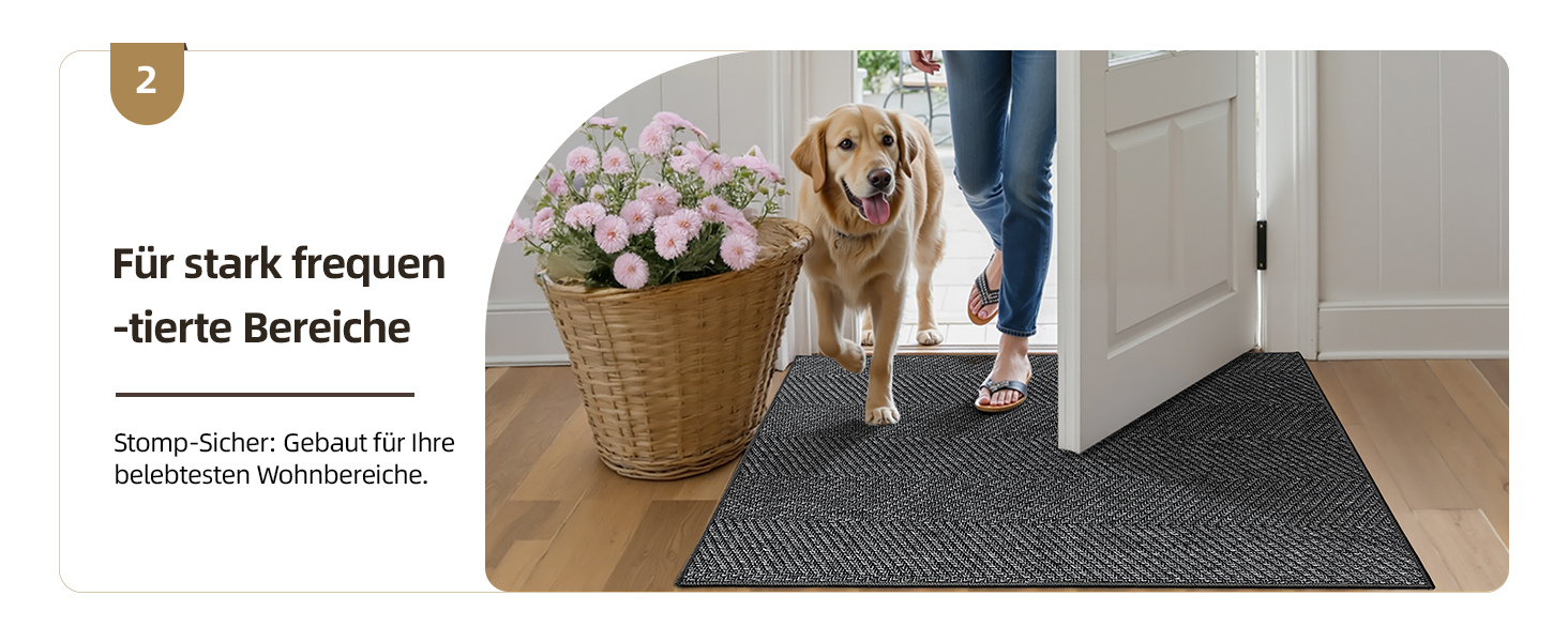 Килимок для дому COLOR&GEOMETRY 43x76 см, сірий, машинне прання, неслизький, для входу, вбираючий, для передпокою, коридору