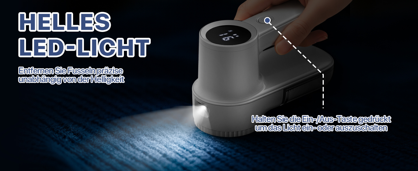 Електричний видалення ворсу для одягу з LED-дисплеєм та USB-зарядкою, 3 режими, 3 змінні насадки для светрів, пальто, ковдр