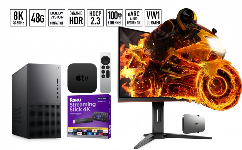 HDMI кабель Ubluker 48Gbps 2м, 8K 60Hz, 4K 240Hz, HDR10+, ARC, eARC, HDCP2.3, для PS5, Xbox, TV, PC, Roku, Netflix