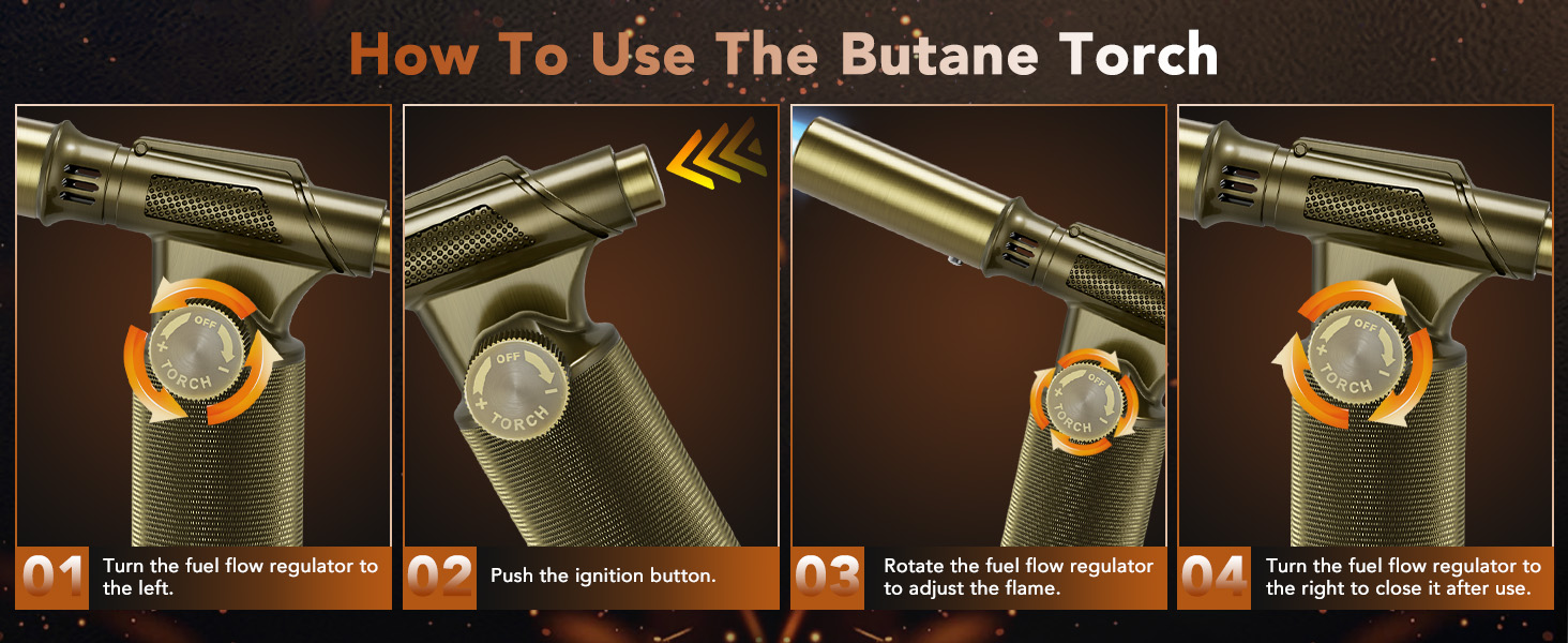 Бутан-пальник Flambierbrenner: кухонна лампа з регулюванням кута на 90°, безпечним закриттям та регульованою полум'ям для паяння (зелений та чорний)