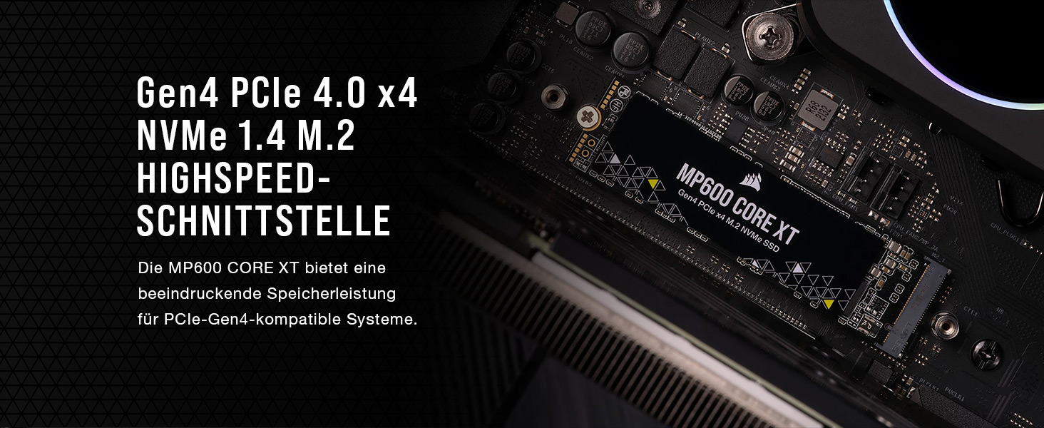 SSD Corsair MP600 CORE XT 2TB M.2 PCIe Gen4 NVMe – Швидкість до 5900 МБ/с, QLC NAND, для ноутбуків та ПК