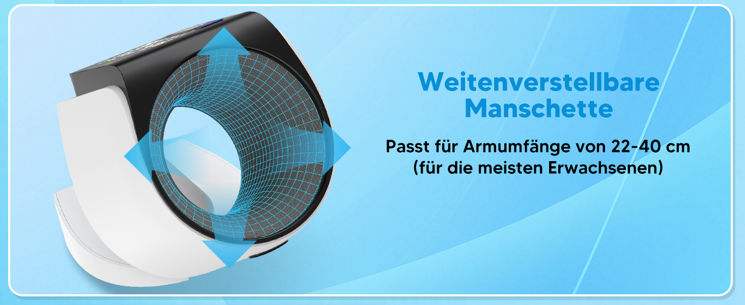 Тонометр на плече Arboleaf з великим LED-дисплеєм, вимірювання пульсу та частоти серцевих скорочень, 4x199 місця пам'яті, зарядка USB-C або AA-батареї, для домашнього використання, білий, компактний