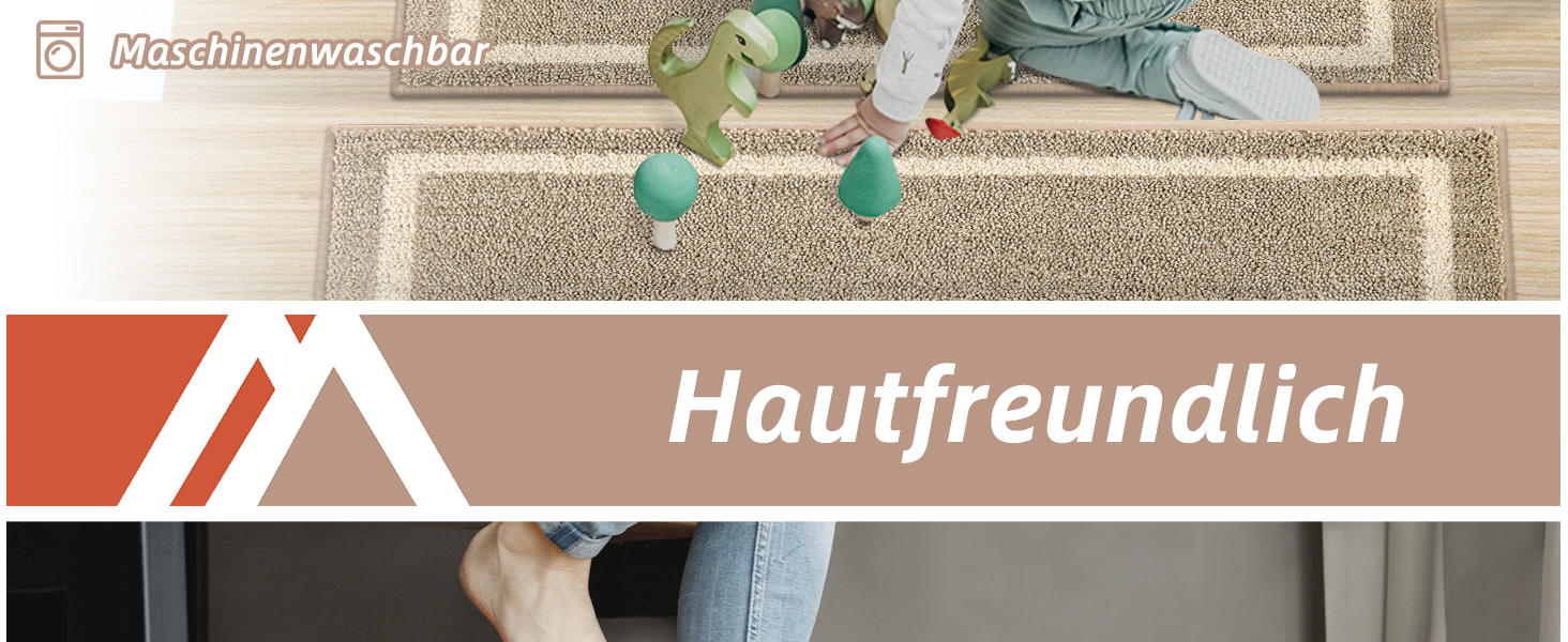 Ковзаючі килимки на сходи Cosy Homeer, 70x22 см, 15 шт., самоклеючі, антиковзаючі, машинне прання, 100% поліестер, TPE-підкладка, бежевий (4 шт.)