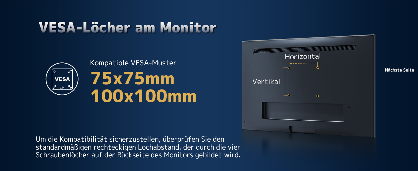 Кріплення для монітора 2 шт. один над одним, 17-49 дюймів, плоскі та вигнуті екрани, вертикальне кріплення, регулювання висоти, 20 кг на кріплення, VESA 75/100 мм, чорний