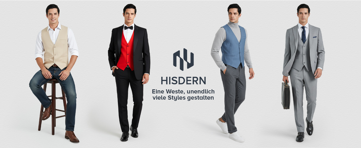 Жилет чоловічий HISDERN, чорний, бавовна, V-подібний виріз, з кишенями, для вечірки, весілля, офіційного стилю, 4XL