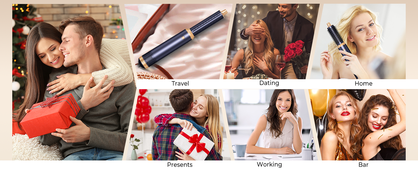 Airstyler Rundbürstenföhn 6 в 1: Набір для укладки волосся, фен-щітка, плойка, 1000W, 3 температурні режими