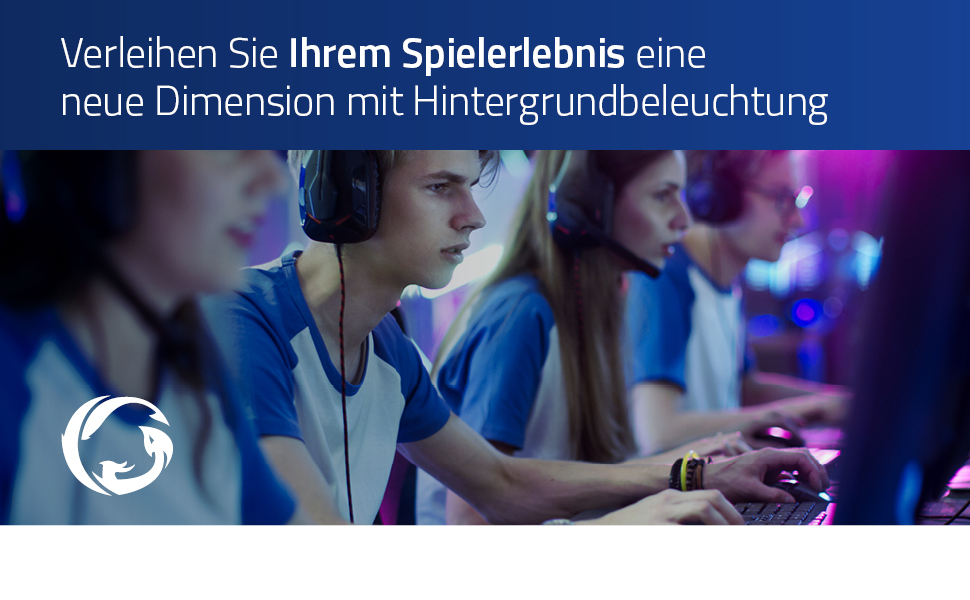 Ігровий комбо-кіт NEDIS 4-в-1: клавіатура, навушники, миша, килимок для миші - USB - QWERTY - 3200 DPI