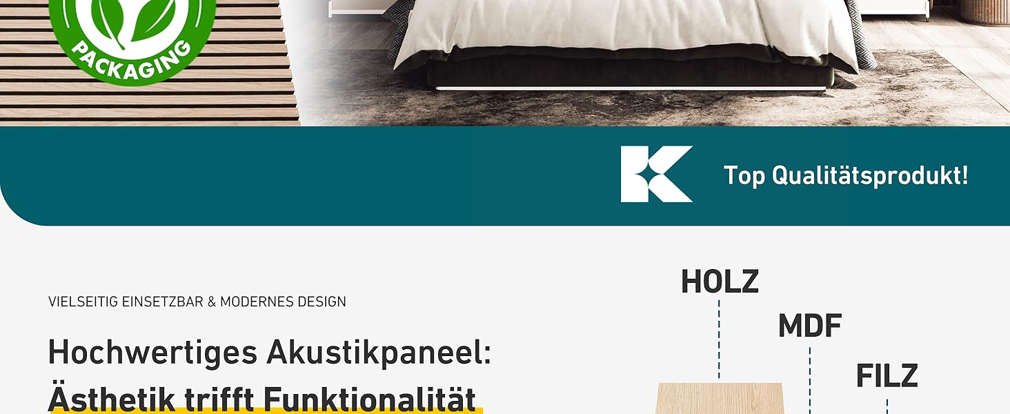 Акустичні настінні панелі KARAT з натурального шпону дуба (White Oak), ламелі з дерева та фетру для шумоізоляції та звукопоглинання, 118 x 60 см