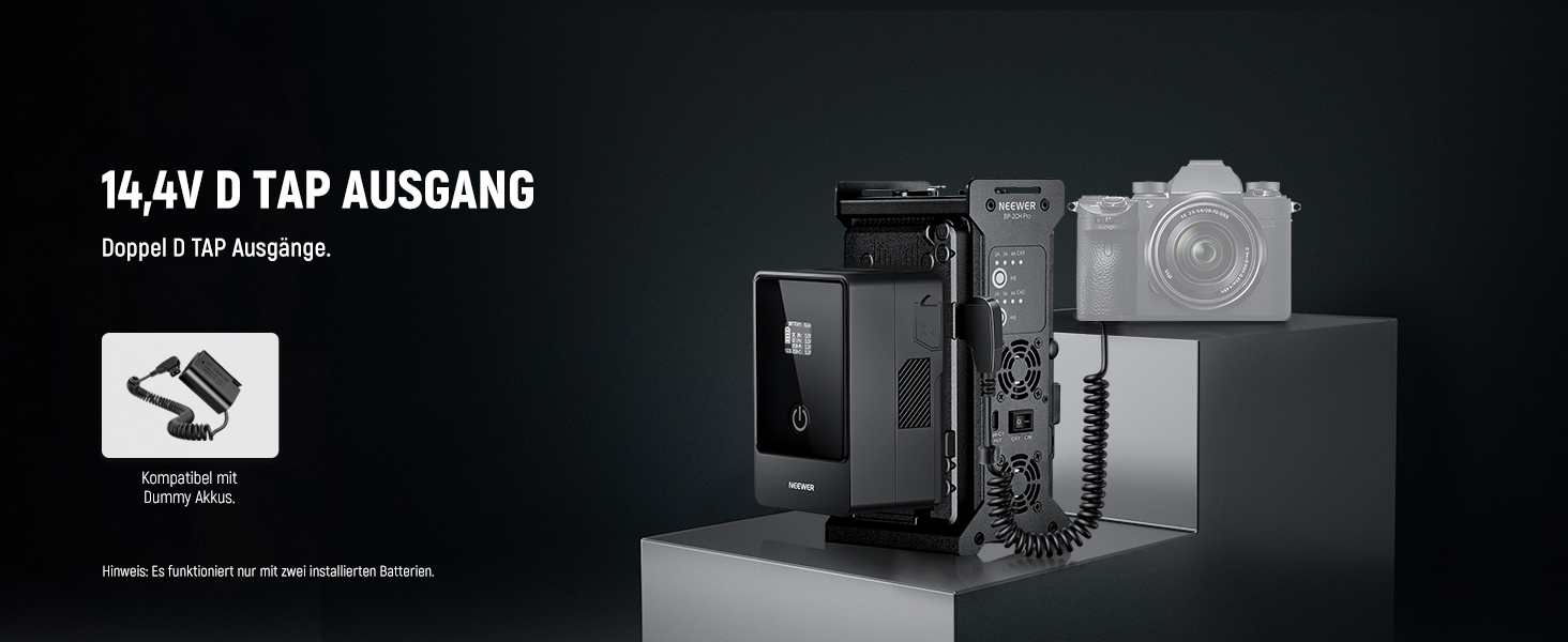 Зарядний пристрій Neewer з 2 каналами V-Mount для камер, BP-2CH Pro