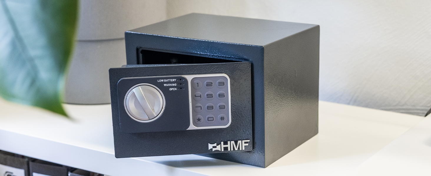 Малий меблевий сейф HMF 46126-11 з кодовим замком, антрацит (23 x 17 x 17 см)