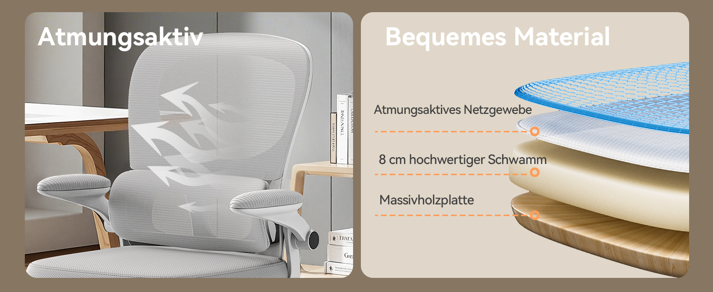 Офісний стіл Naspaulro: ергономічне крісло з регульованою підголівником, підлокітниками та підтримкою попереку. Динамічний поворотний стіл з дихаючою сіткою для дому та офісу (Сірий 2, без підголівника)