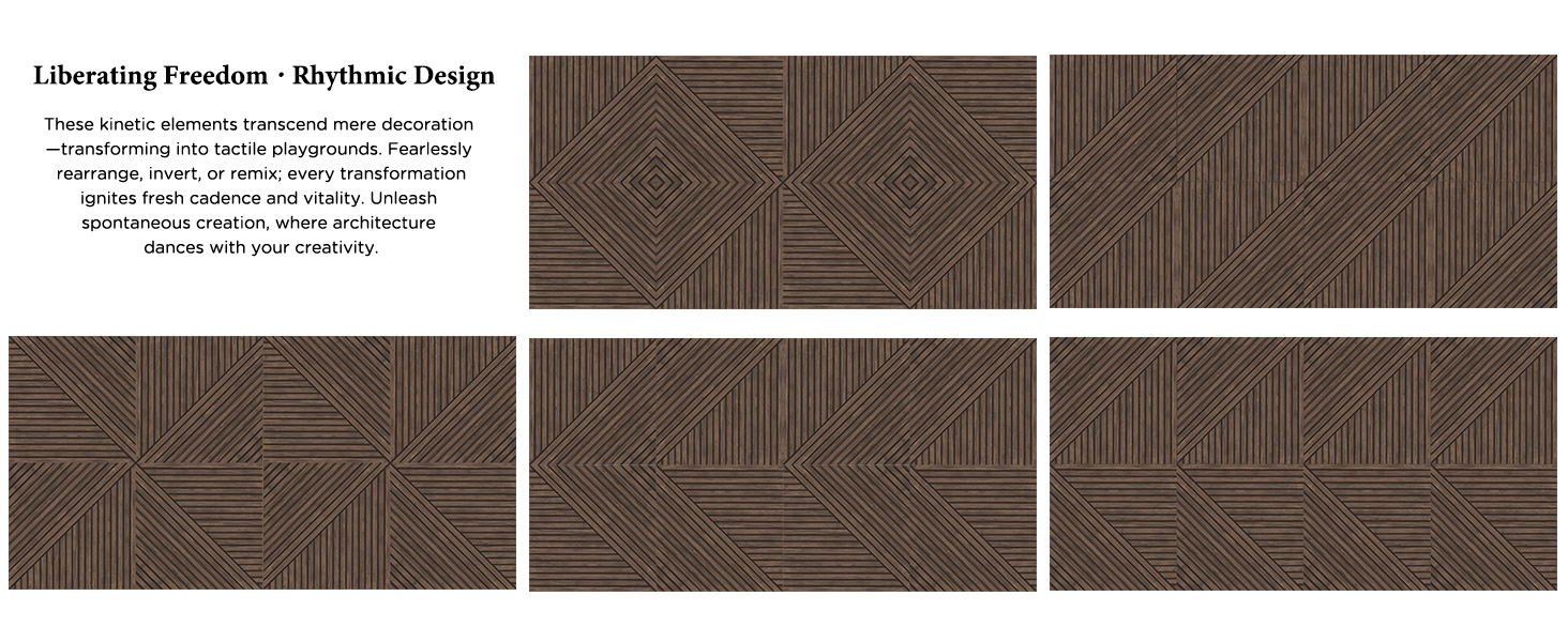 Акустичні панелі JBER, самоклеючі звукопоглинаючі стінові панелі для офісу, студії та дому, 6 шт, 180 x 120 см, колір темний горіх