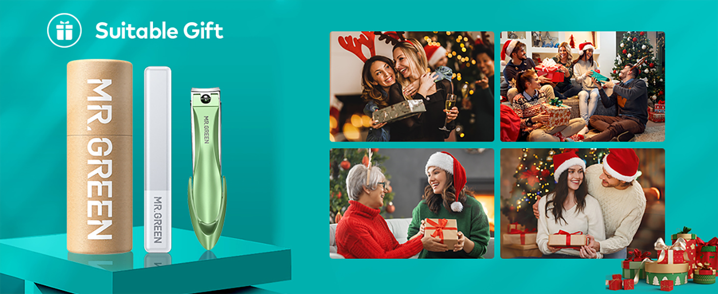 Професійний набір для манікюру MR.GREEN: кусачки для нігтів з пилкою, для жінок, чоловіків, дітей та літніх людей, фіолетовий колір, подарункова упаковка