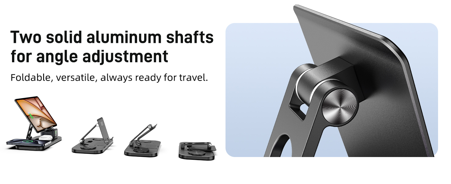 4-в-1 Бездротова зарядка для iPhone 16 Pro Max/15/14, iPad, Apple Watch та AirPods Pro (Чорний)