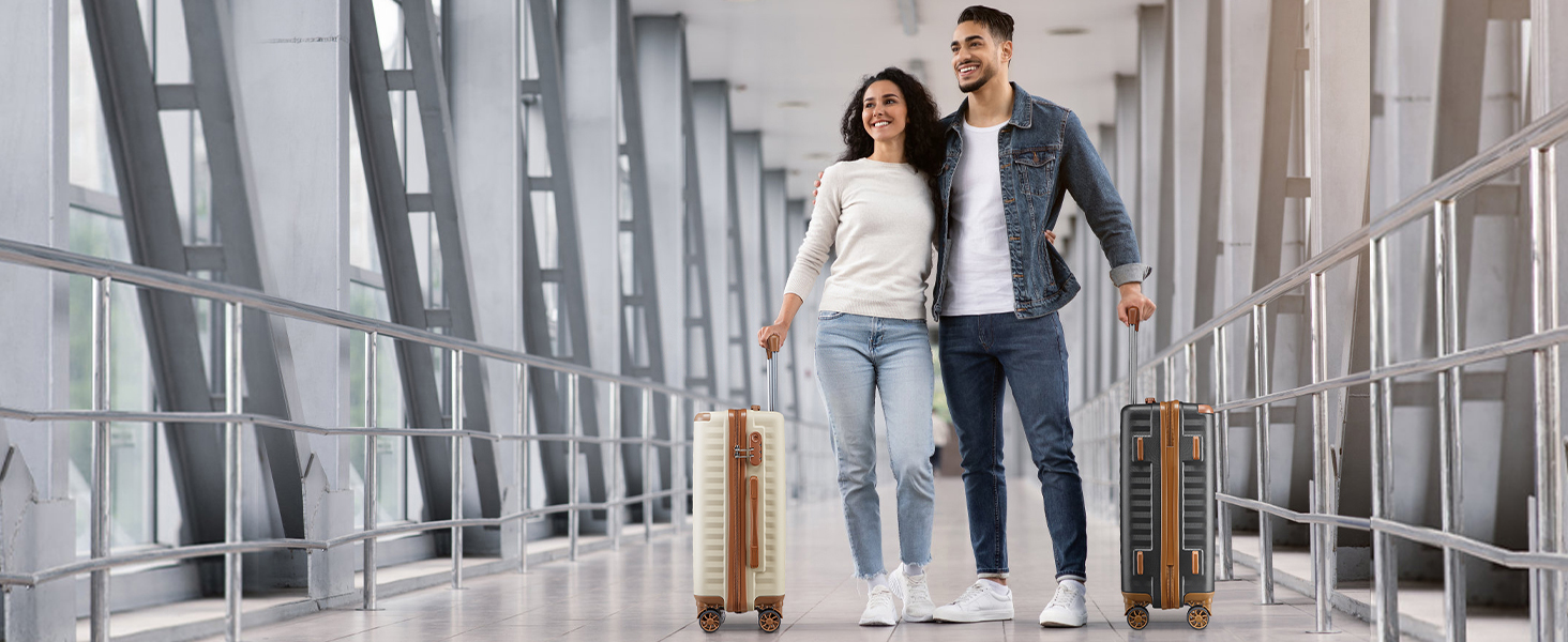 Чемодан Joyway ABS з жорсткою обшивкою, ручний багаж 56 см з TSA замком, відсіком для напоїв та стійким до тиску каркасом, білий