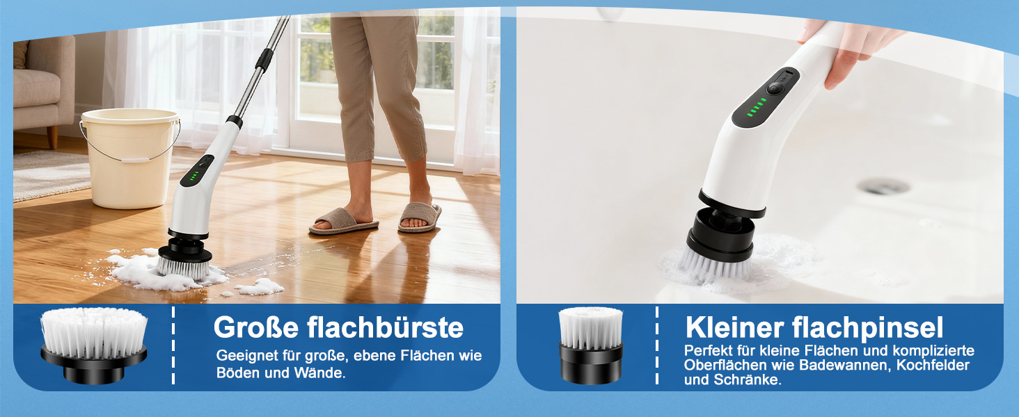 Електрична щітка для прибирання 9 в 1 з набором насадок, акумулятор 3000mAh, для ванної, кухні, авто, плитки