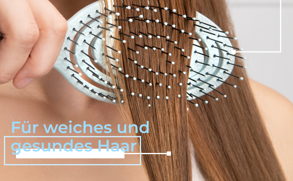 Щітка для волосся Ninabella без заплутування - для жінок та чоловіків - розпушувач для кучерявого та довгого волосся - розпушувальна щітка, щітки для волосся - блакитний, світло-блакитний